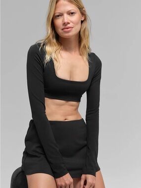 ALO SOFTSCULPT LONG SLEEVE SPORTS BRA TOP